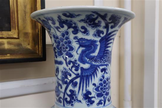 A Chinese Prunus lidded vase, a sleeve vase and another tallest 44.5cm